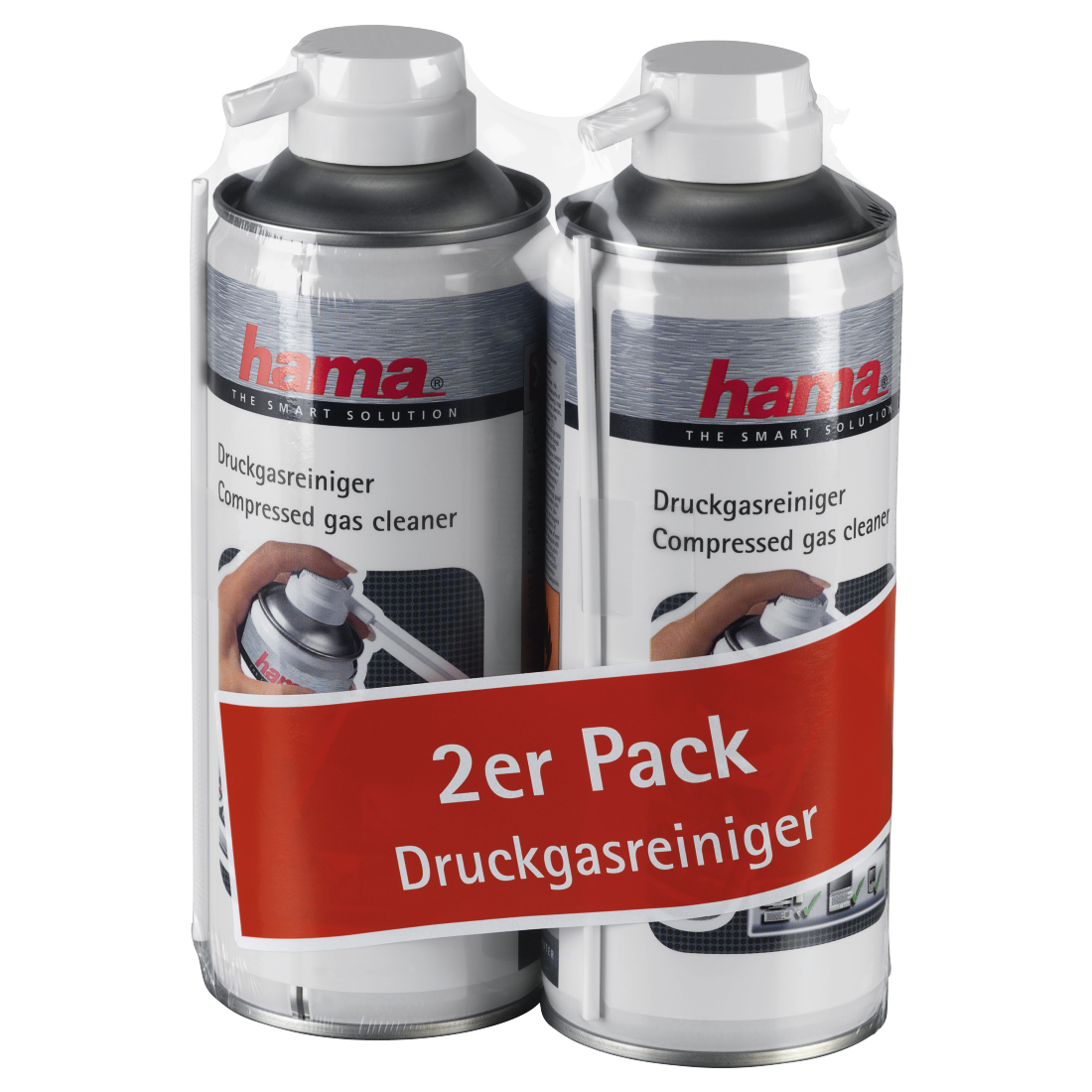 HAMA 113813 Druckgasreiniger, Doppelpack 2x 300 ml 