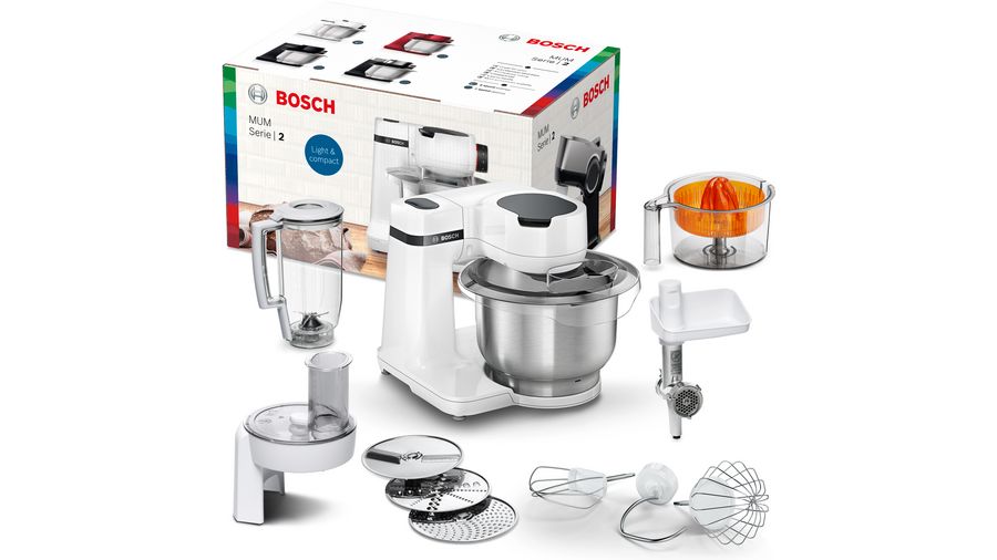 BOSCH MUMS2EW40 | Küchenmaschine MUM Serie | 2 700 W Weiß, weiss