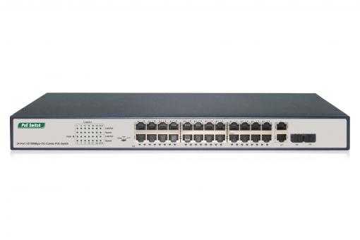 DIGITUS Professional 24-Port Fast Ethernet PoE Switch