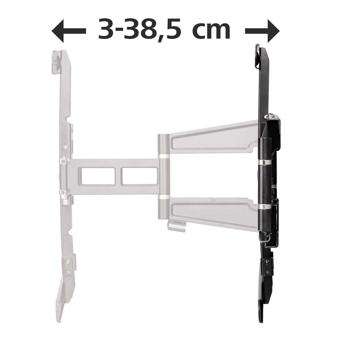 HAMA 108756 TV-Wandhalterung FULLMOTION Ultraslim, 5 Sterne, 142 cm (56"), Schwarz 