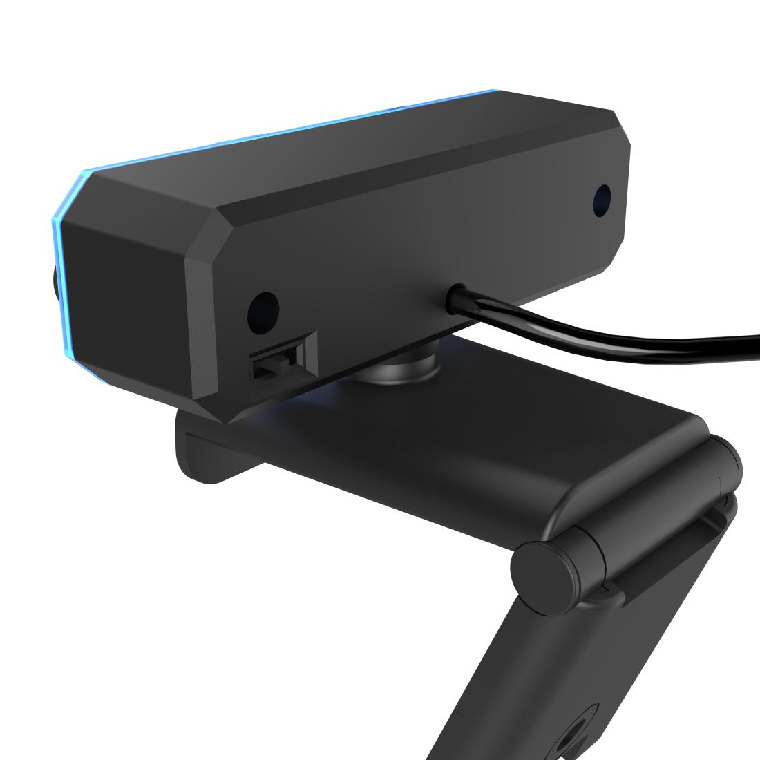 HAMA 186006 uRage Streaming-Webcam "REC 600 HD" mit Spy-Protection, Schwarz