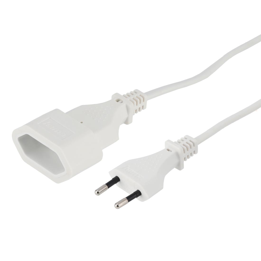 HAMA 223263 Verlängerungskabel mit Eurostecker, für innen, 5 m, Weiß