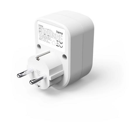HAMA 223343 | Mehrfachstecker 3er f. Steckdose, 1 USB-C PD, 1 USB-A, 1 Schutzkontakt, 30W