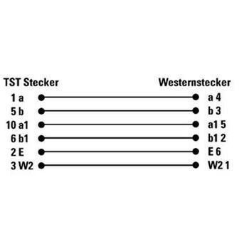 HAMA 44417 Österreichisches Anschlusskabel, TST-Stecker - Modular-St. 6p6c, 3 m
