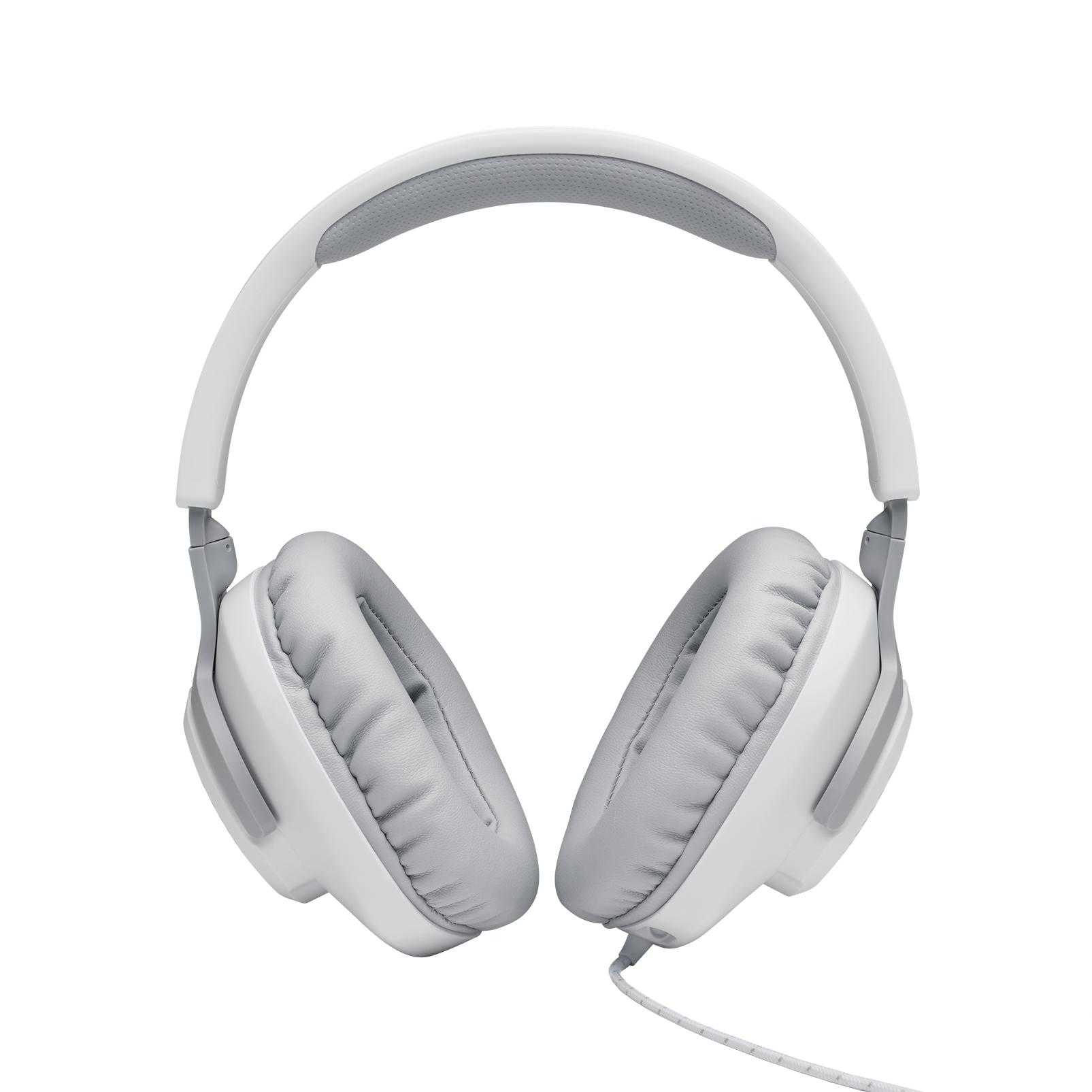 JBL QUANTUM 100 weiß | Kabelgebundenes Over-Ear-Gaming-Headset mit abnehmbarem Mikro