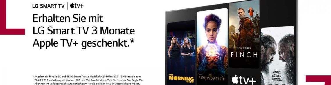 LG Smart TV 3 Monate Apple TV+ genschenkt