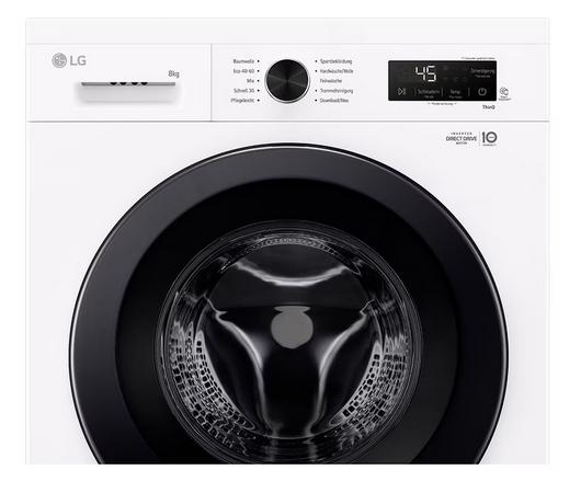 LG F4WB3085 | Waschmaschine Essence White (A, 8 kg, 1.350 U./Min.) Unterbaufähig mit Steam & Inverter Direct Drive