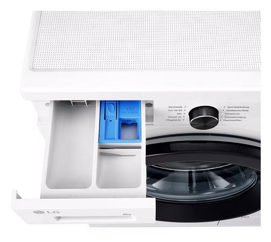 LG F4WB3085 | Waschmaschine Essence White (A, 8 kg, 1.350 U./Min.) Unterbaufähig mit Steam & Inverter Direct Drive