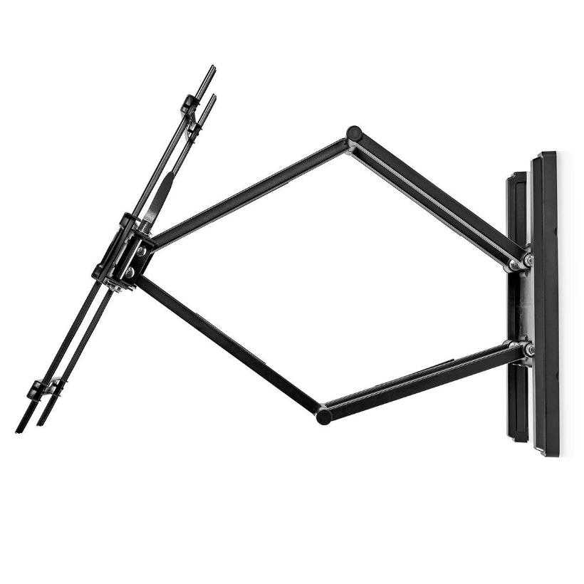 NEDIS TVWM6551BK | schwarz | Vollbewegliche TV-Wandhalterung | 37 – 80" | Max. 70 kg | 6 Drehpunkte