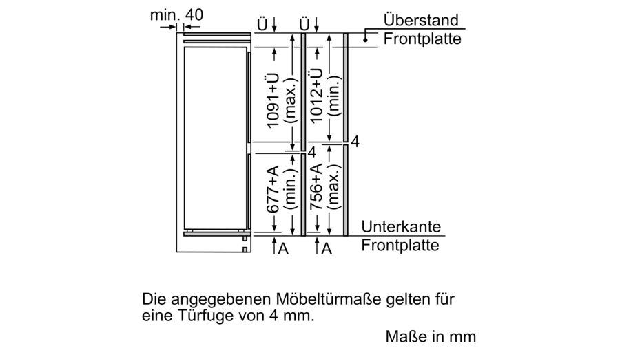 NEFF KI5862SE0S | N 50 Einbau Kühl-Gefrierkombination mit Gefrierfach unten 177.2 x 54.1 cm Schleppscharnier