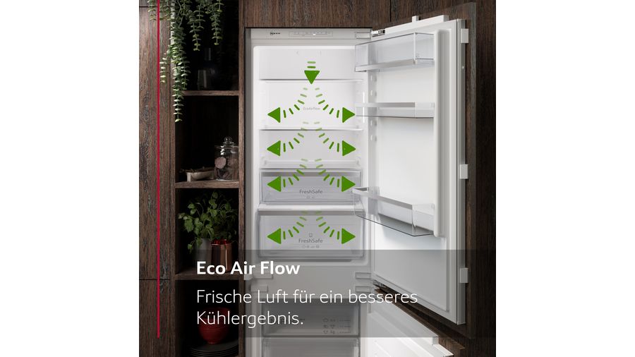 NEFF KI5862SE0S | N 50 Einbau Kühl-Gefrierkombination mit Gefrierfach unten 177.2 x 54.1 cm Schleppscharnier