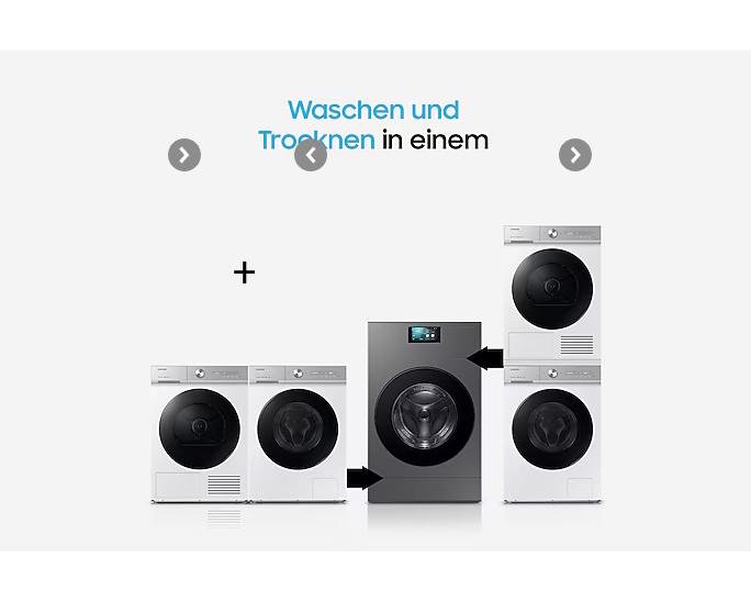 SAMSUNG WD18DB8995BZT2 |   BESPOKE AI 18+11 kg Waschtrockner, EEK: A/A mit AI Wash & Dry
