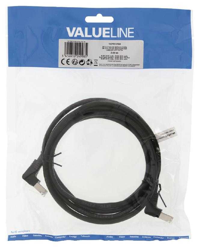 VALUELINE CAT5e SF/UTP-Netzwerkkabel RJ45 (8P8C) male - RJ45 (8P8C) male 2.00 m Schwarz