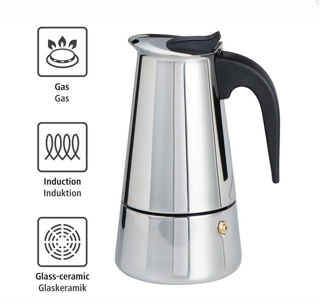 XAVAX 111274 | Espressokocher aus Edelstahl, 250 ml, geeignet für Induktion