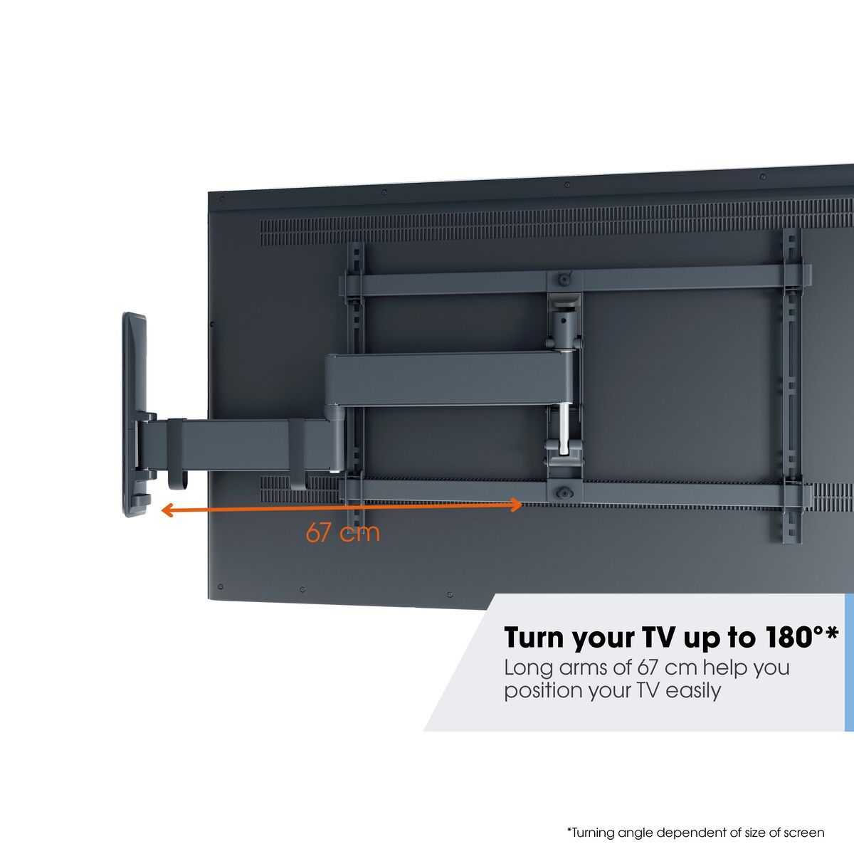 VOGELS TVM3645 Schwenkbare TV-Wandhalterung (Schwarz) | von 40 bis 77 Zoll mit einem Gewicht von bis zu 35 kg
