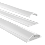 HAMA PVC-Kabelkanal, halbrund, 100/7/2,1 cm, Weiß 