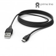 HAMA  173788 Lade-/Datenkabel, Micro-USB, 3 m, Schwarz 