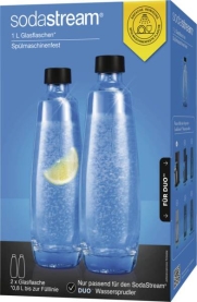 SODASTREAM spülmaschinenfeste Glasflasche, 1 L*, Twinpack