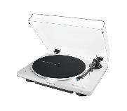 Audio Technica AT-LP70XBT weiß/silber | Vollautomatischer, kabelloser Plattenspieler mit Riemenantrieb 