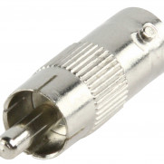 VALUELINE BNC-Adapter RCA male - BNC-Kupplung Silber
