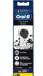 BRAUN ORAL-B PureClean mit Aktivkohle 3er Schwarz | Aufsteckbürsten