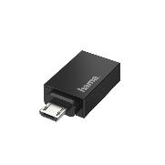 HAMA 200307 USB-OTG-Adapter, Micro-USB-Stecker - USB-Buchse, USB 2.0, 480 Mbit/s
