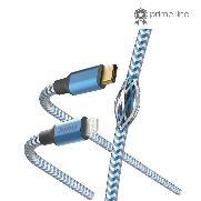 HAMA 201561 Ladekabel "Reflective", USB-C - Lightning, 1,5 m, Nylon, Blau