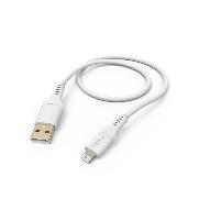 HAMA 201568 Ladekabel "Flexible", USB-A - Lightning, 1,5 m, Silikon, Weiß