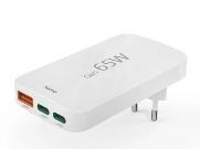 HAMA 201976 |  Schnellladegerät, 2x USB-C, 1x USB-A, flaches Mini-Ladegerät, PD, 65 W, WS