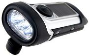 NABO DL200 SILBER | Solar/Kurbel-LED-Taschenlampe / Wasserdicht 5m