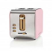 NEDIS KABT510EPK pink | Toaster | Soft Touch Serie | 2 Steckplätze | Bräunungsstufen: 6 | Auftaufunktion | Pink