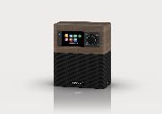 SONORO sonoroSTREAM walnuss schwarz | Smartes Designradio mit DAB+, WLAN, Bluetooth® und wasserdichter Fernbedienung