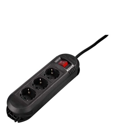 HAMA Steckdosenleiste "Colour", 3-fach, Schwarz, 1,5 m  47882
