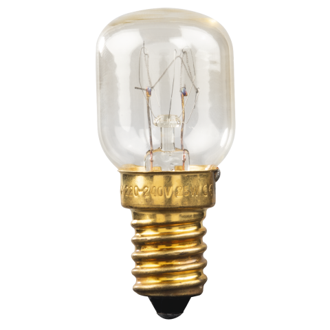 XAVAX 111443 Backofenlampe, 25W, hitzebeständig bis 300°, E14, Birnchenform, klar