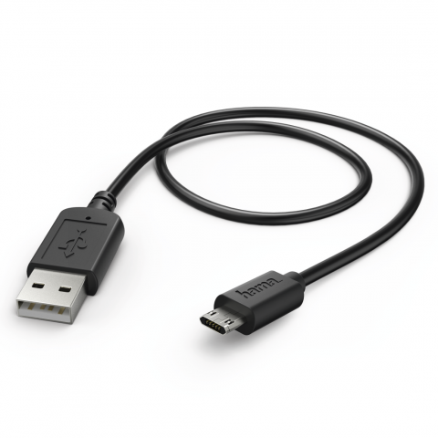 HAMA 173675 Lade-/Datenkabel, Micro-USB, verdrehsicher, Schwarz