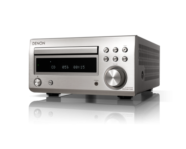 DENON RCD-M41DAB premium silber | Micro HiFi CD Receiver with Bluetooth and FM/DAB/DAB+ Tuner
