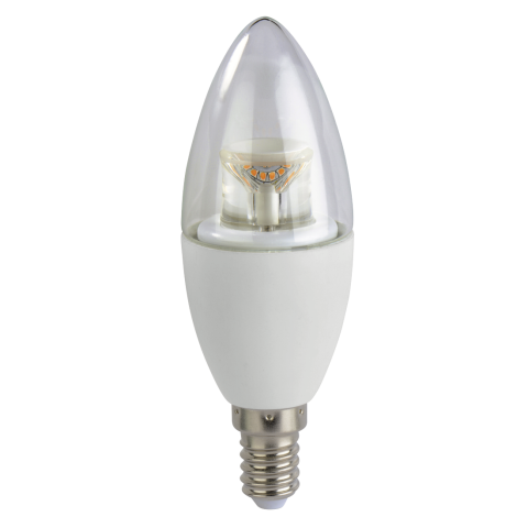 XAVAX 112535 LED-Lampe, E14, 470lm ersetzt 40W, Kerzenlampe, Warmweiß, dimmbar