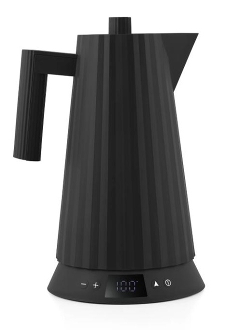 ALESSI MDL21B Plissé Wasserkocher schwarz