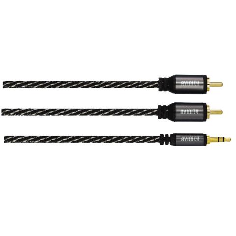 AVINITY 127076 Audio-Kabel, 2 Cinch-Stecker - 3,5-mm-Klinken-Stecker Stereo, 0,5 m