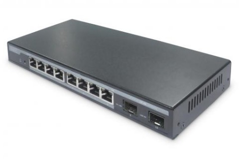 DIGITUS Professional L2 managed 8-Port Gigabit PoE-Switch + 2 SFP
