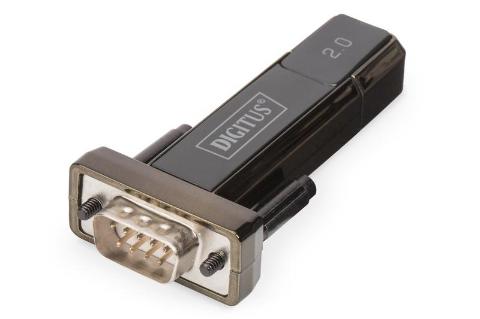 DIGITUS USB 2.0 zu seriell Konverter, DSUB 9M inkl. USB A Kabel 80cm