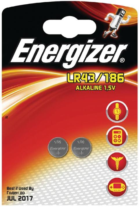 ENERGIZER Alkaline Batterie LR43 1.5 V 2-Blister