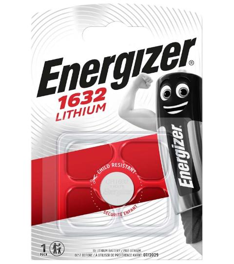 ENERGIZER Lithium-Knopfzelle CR1632 3 V 1-Blister