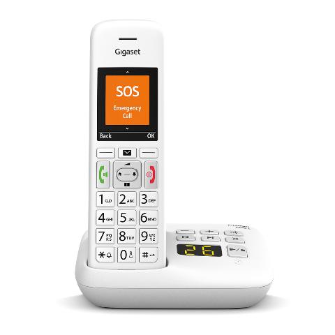 GIGASET E390A weiß | Schnurlostelefon mit Anrufbeantworter