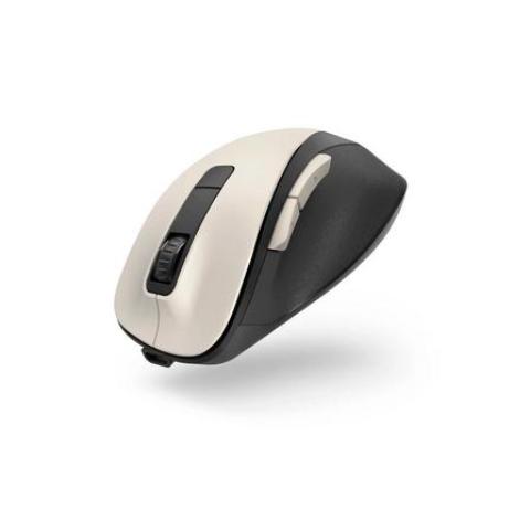 HAMA 173036 | Optische 6-Tasten-Funkmaus "MW-500 Recharge", Akku, ergonomisch, Cremeweiß 