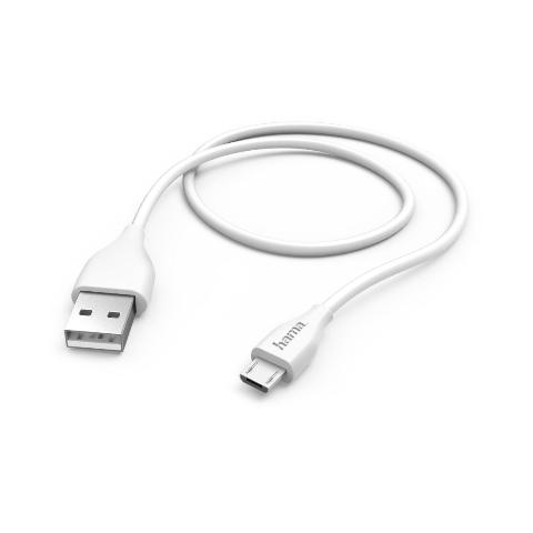 HAMA 173628 Lade-/Datenkabel, Micro-USB, 1,4 m, Weiß 