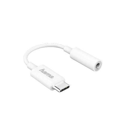 HAMA 183307  USB-C-Adapter auf 3,5-mm-Audiobuchse, Weiß 
