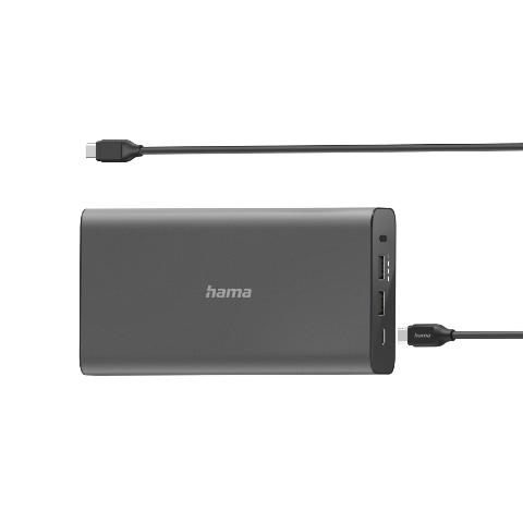 HAMA 200012 Universal-USB-C-Power-Pack, 26800mAh, Power Delivery (PD), 5-20V/60W