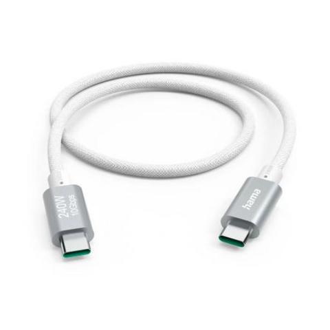HAMA 201724 | Ladekabel USB-C - USB-C, 240W, "Full-Featured", USB 3.2 Gen2,10Gbit / s, 1,5m