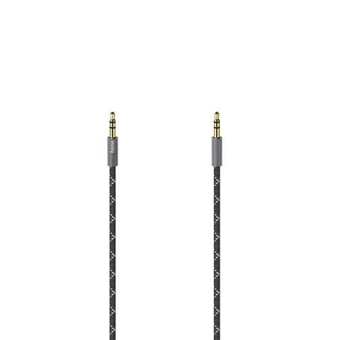 HAMA 205129 Audio-Kabel, 3,5-mm-Klinken-St. - St., Stereo, Metall, vergoldet, 0,75 m
